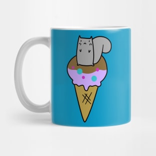 Gray Squirrel Icecream Cone Mug